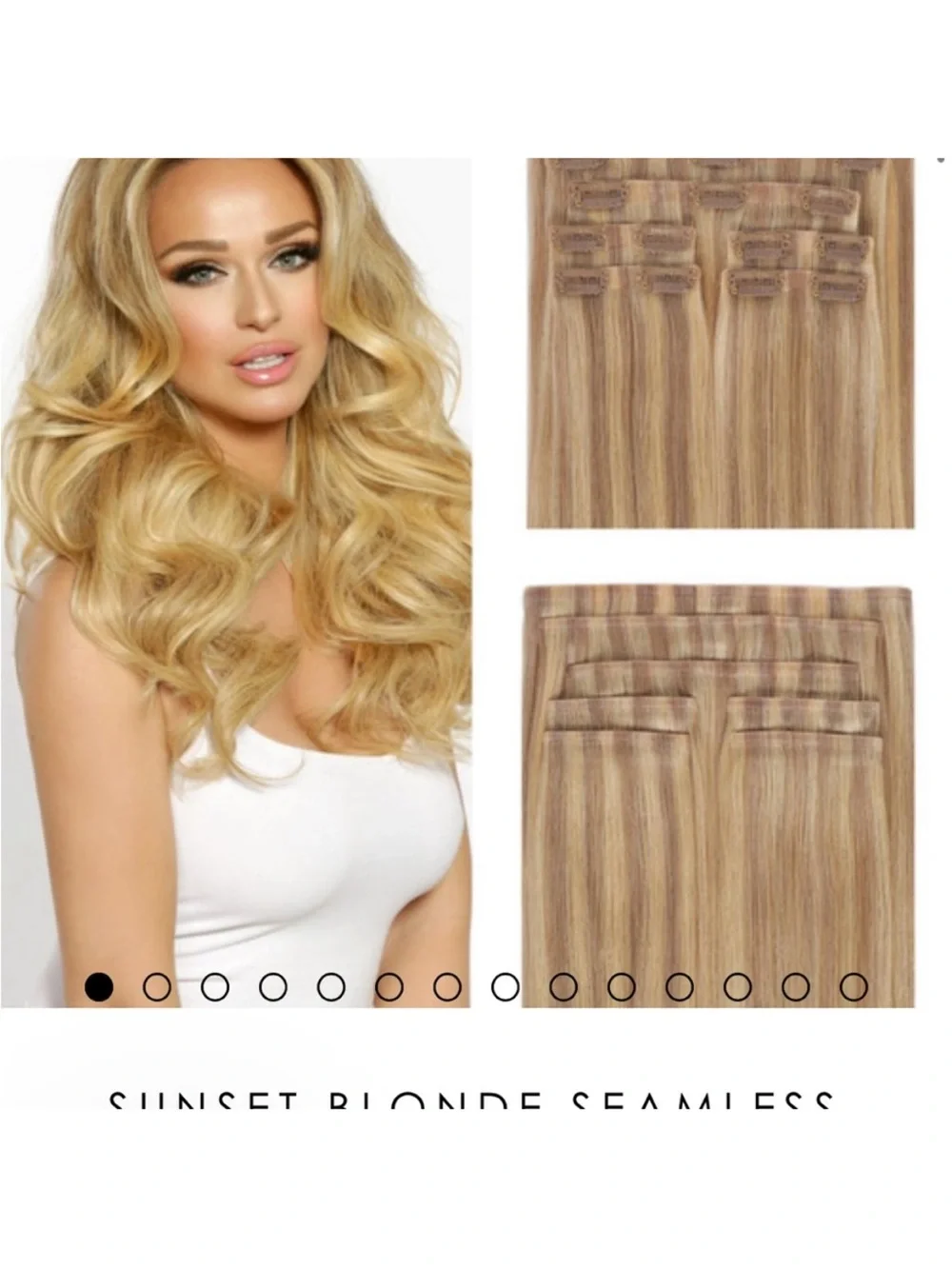 Cashmere Hair Seamless Sunset Blonde Clip-In Hair Extensions